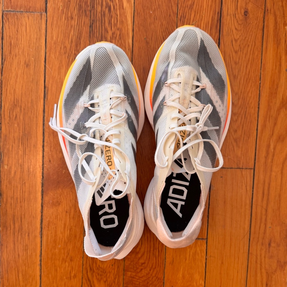 Adidas Adizero Adios Pro 3 - Ivory Core Black Crystal Sand - W6.5